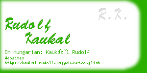 rudolf kaukal business card